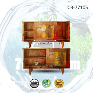 recycled boatwood tv table 8