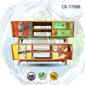 recycled boatwood tv table 9