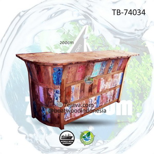 bar table recycled boatwood 13