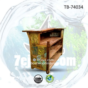 bar table recycled boatwood 15