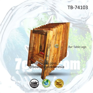 bar table boatwood leg