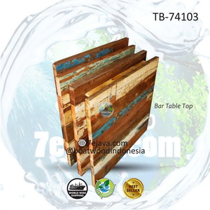 bar table boatwood top